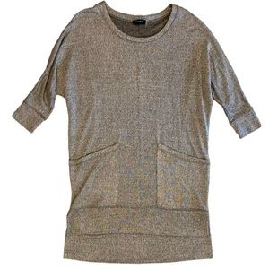 Storia Grey Long Sleeve Cozy Tunic Dress Size S